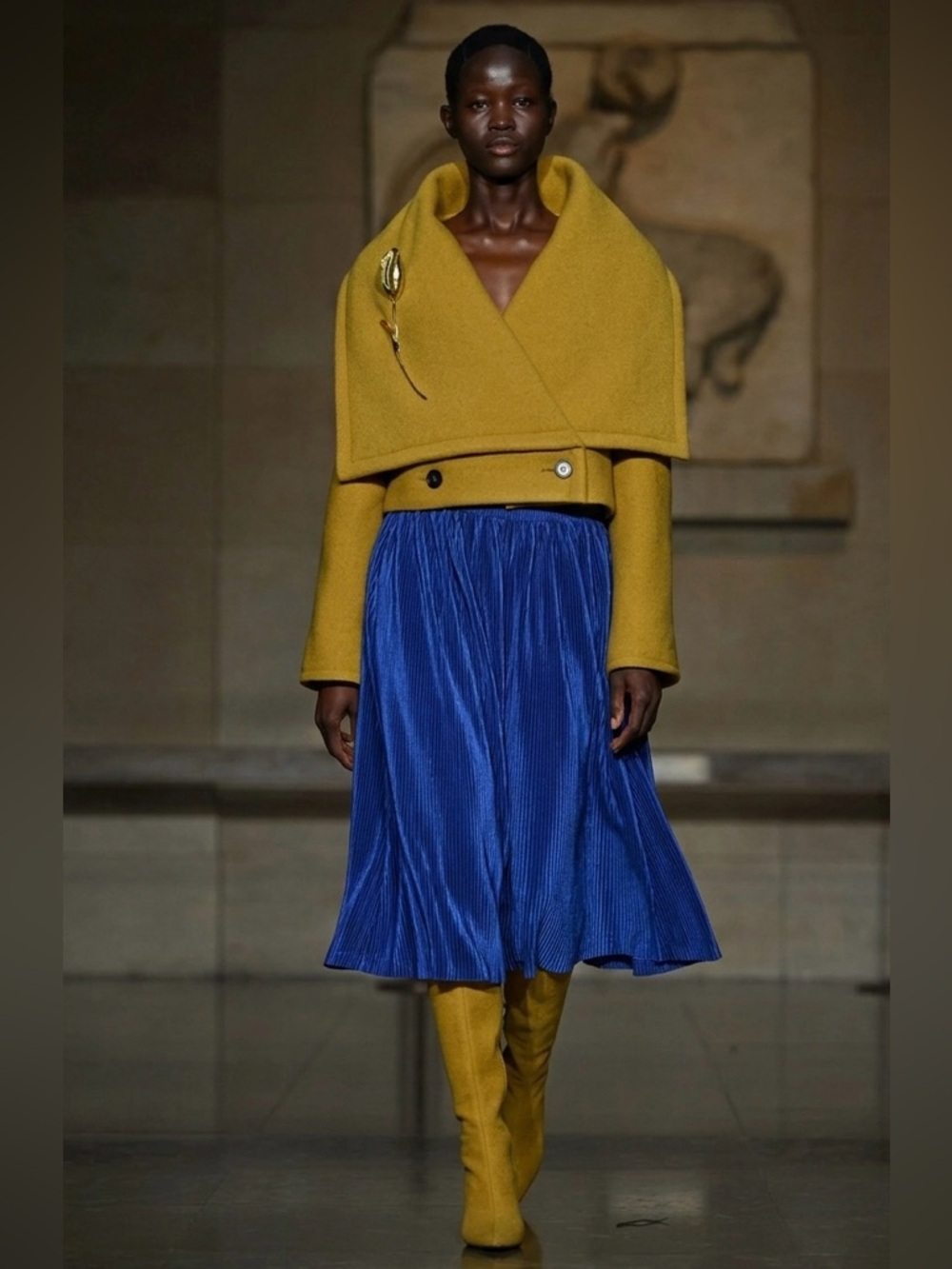 American Apparel Royal Blue Pleated Skirt